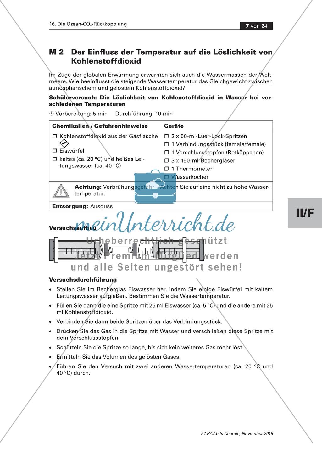 Ozean-Kohlendioxid-Rückkopplung - Einflüsse auf die Löslichkeit von Kohlenstoffdioxid Preview 2