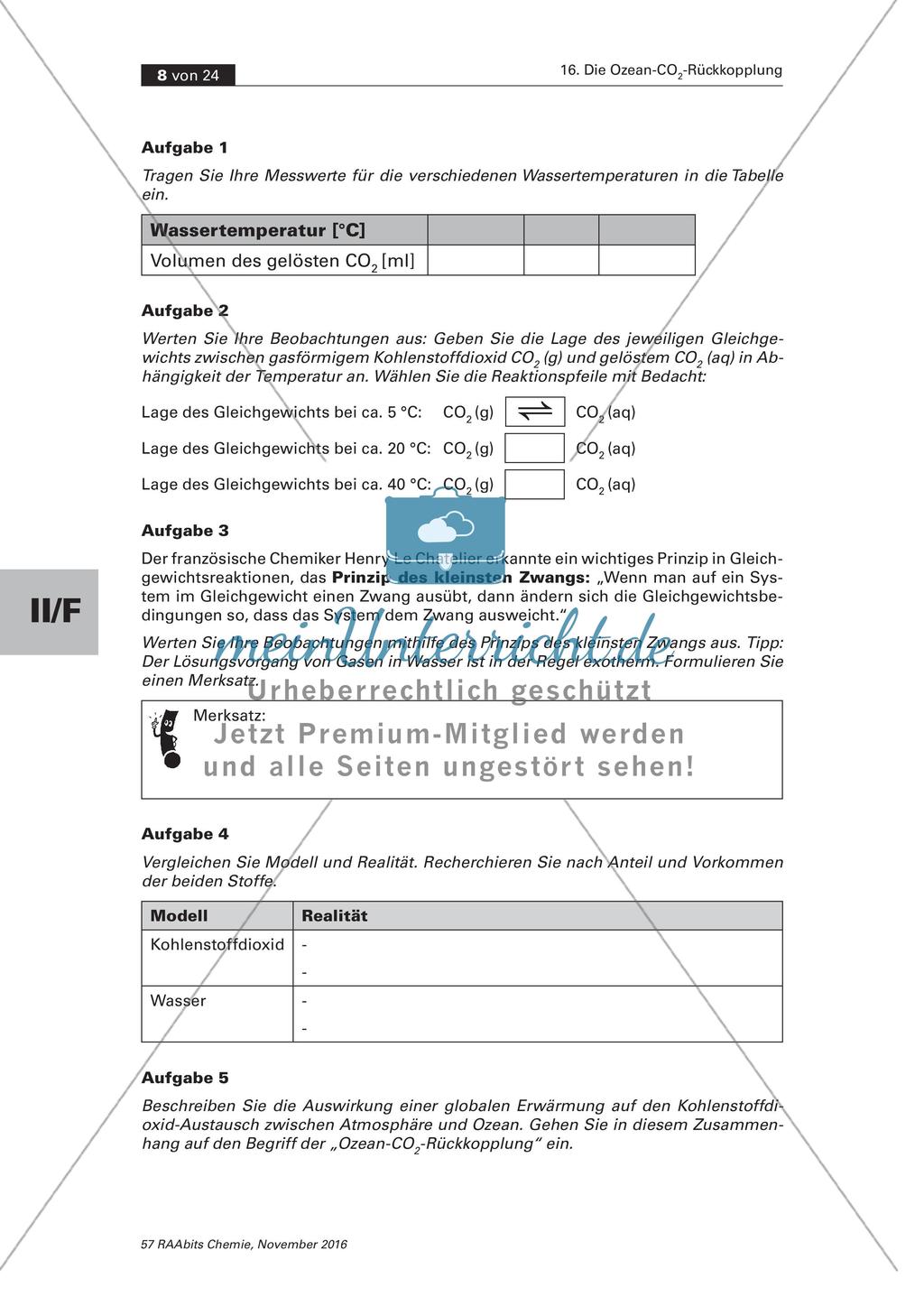 Ozean-Kohlendioxid-Rückkopplung - Einflüsse auf die Löslichkeit von Kohlenstoffdioxid Preview 3