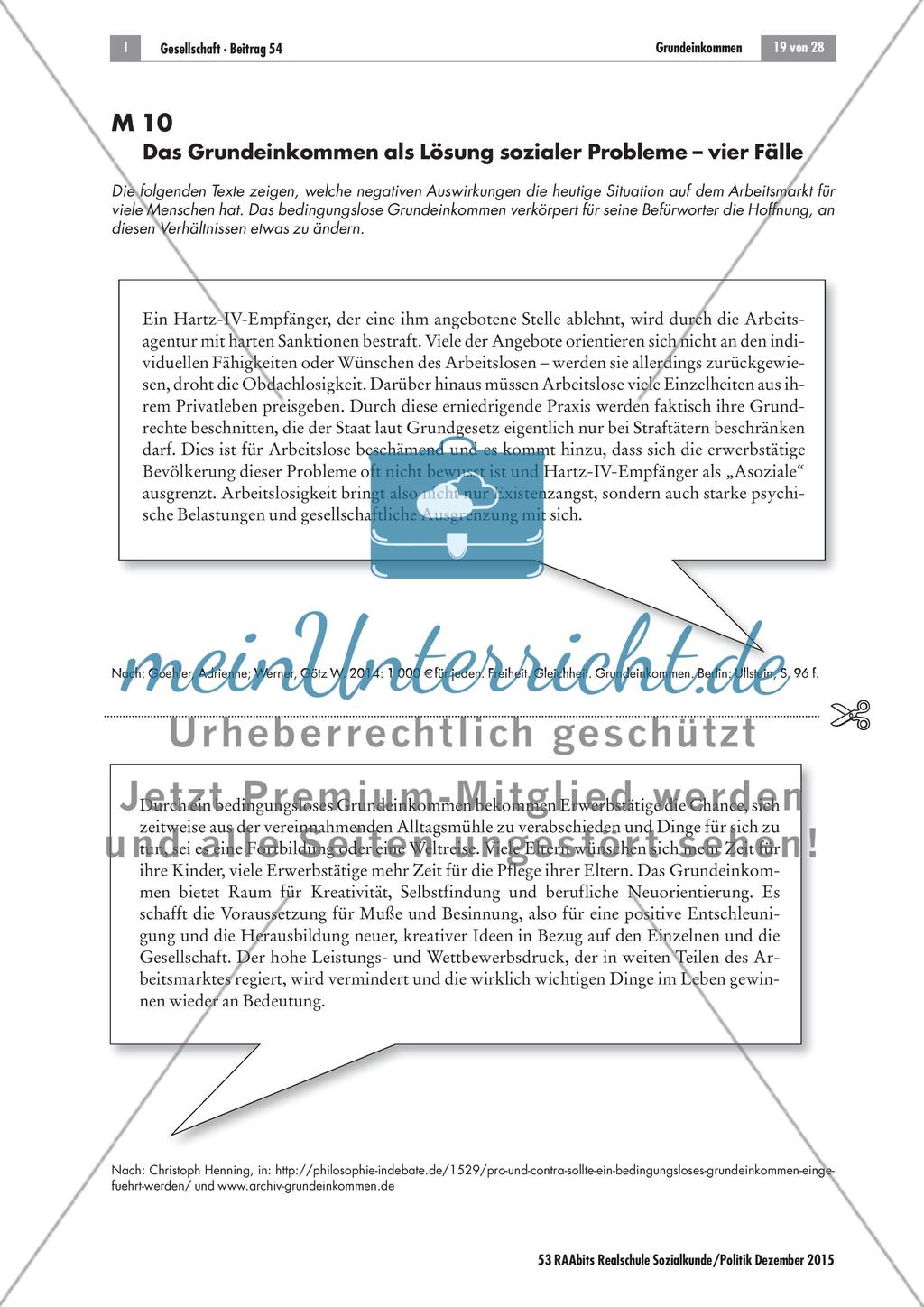 Bedingungsloses Grundeinkommen: Chancen und Risiken Preview 4