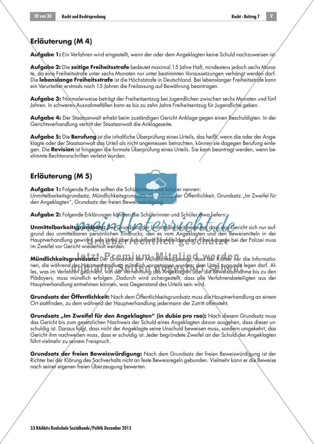 Recht und Rechtsprechung: Didaktische Erläuterungen Preview 2