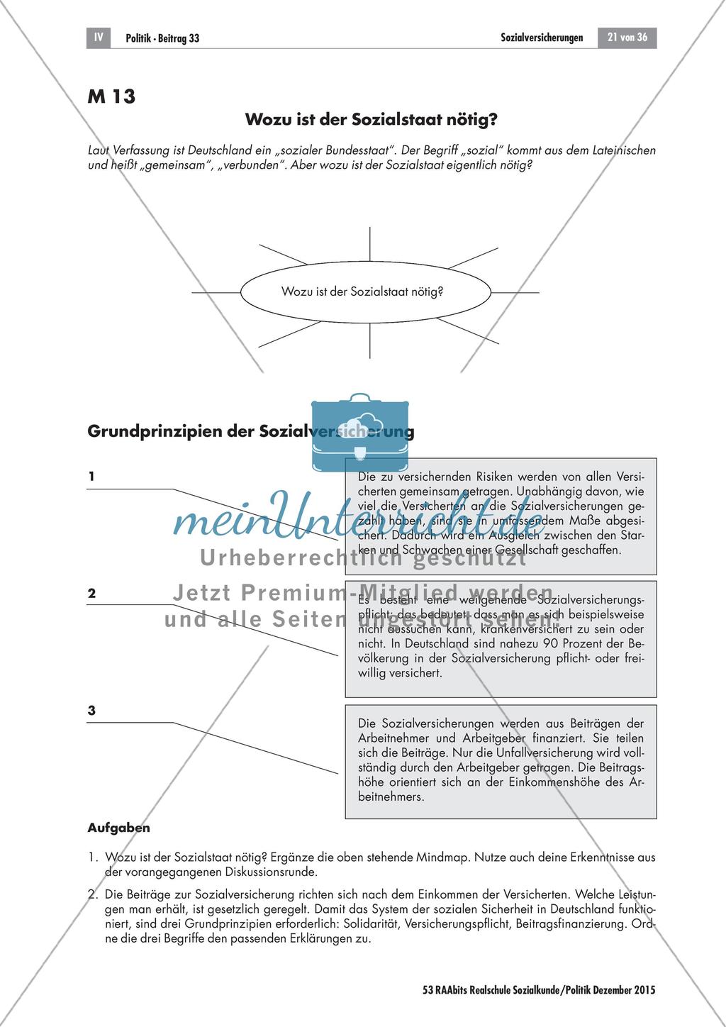 Prinzipien der Sozialversicherung Preview 1