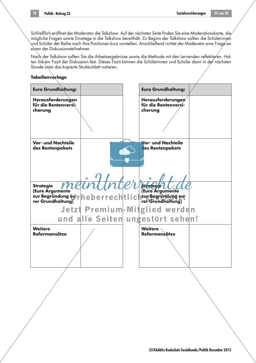 Sozial- und Rentenversicherung: Didaktische Erläuterungen Preview 8
