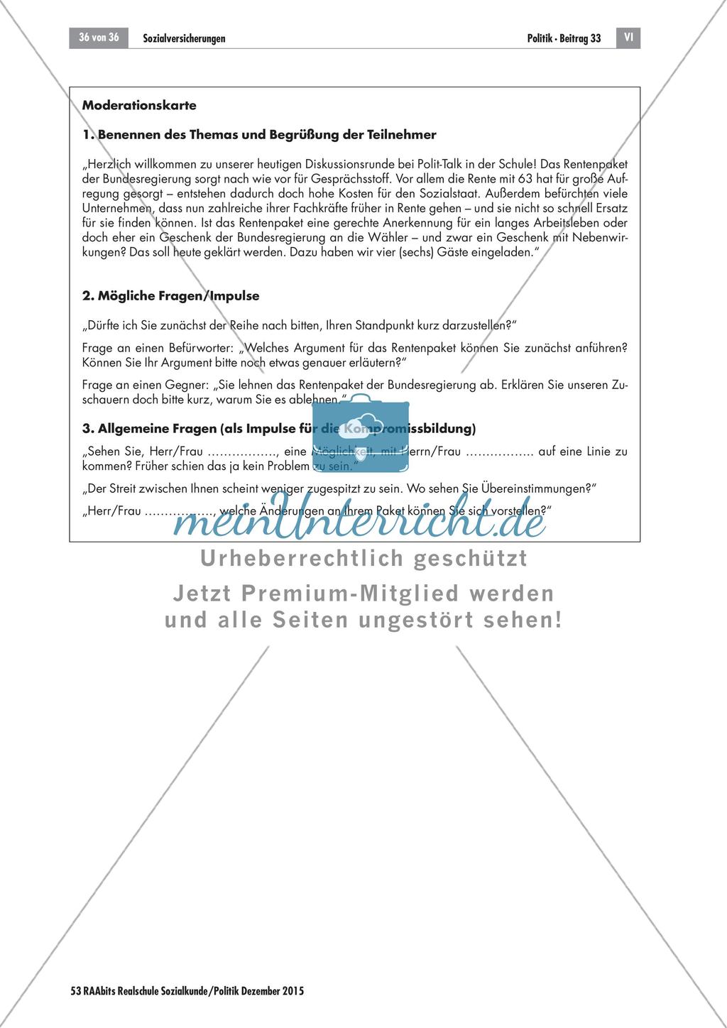 Sozial- und Rentenversicherung: Didaktische Erläuterungen Preview 9