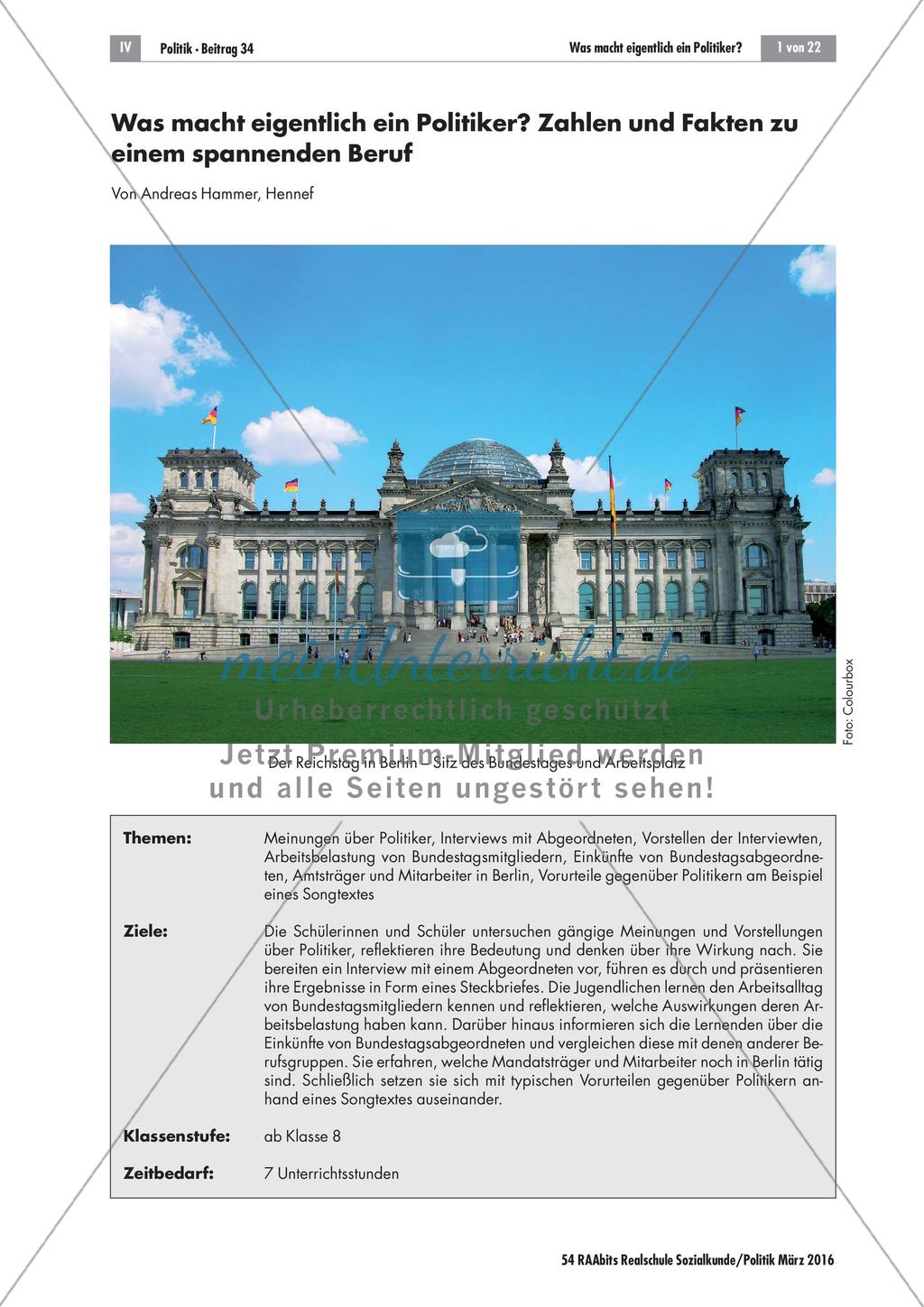 Der Beruf Politiker Preview 1