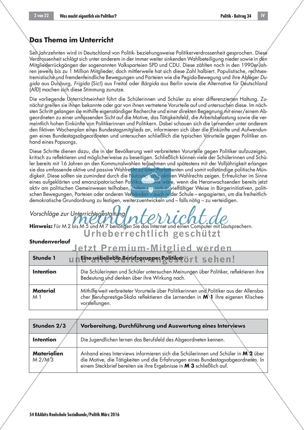 Der Beruf Politiker Preview 2