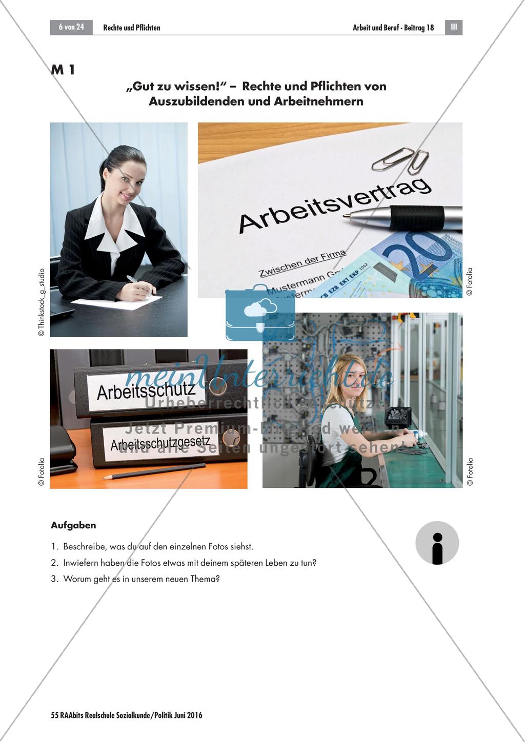 Rechte und Pflichten als Arbeitnehmer Preview 1
