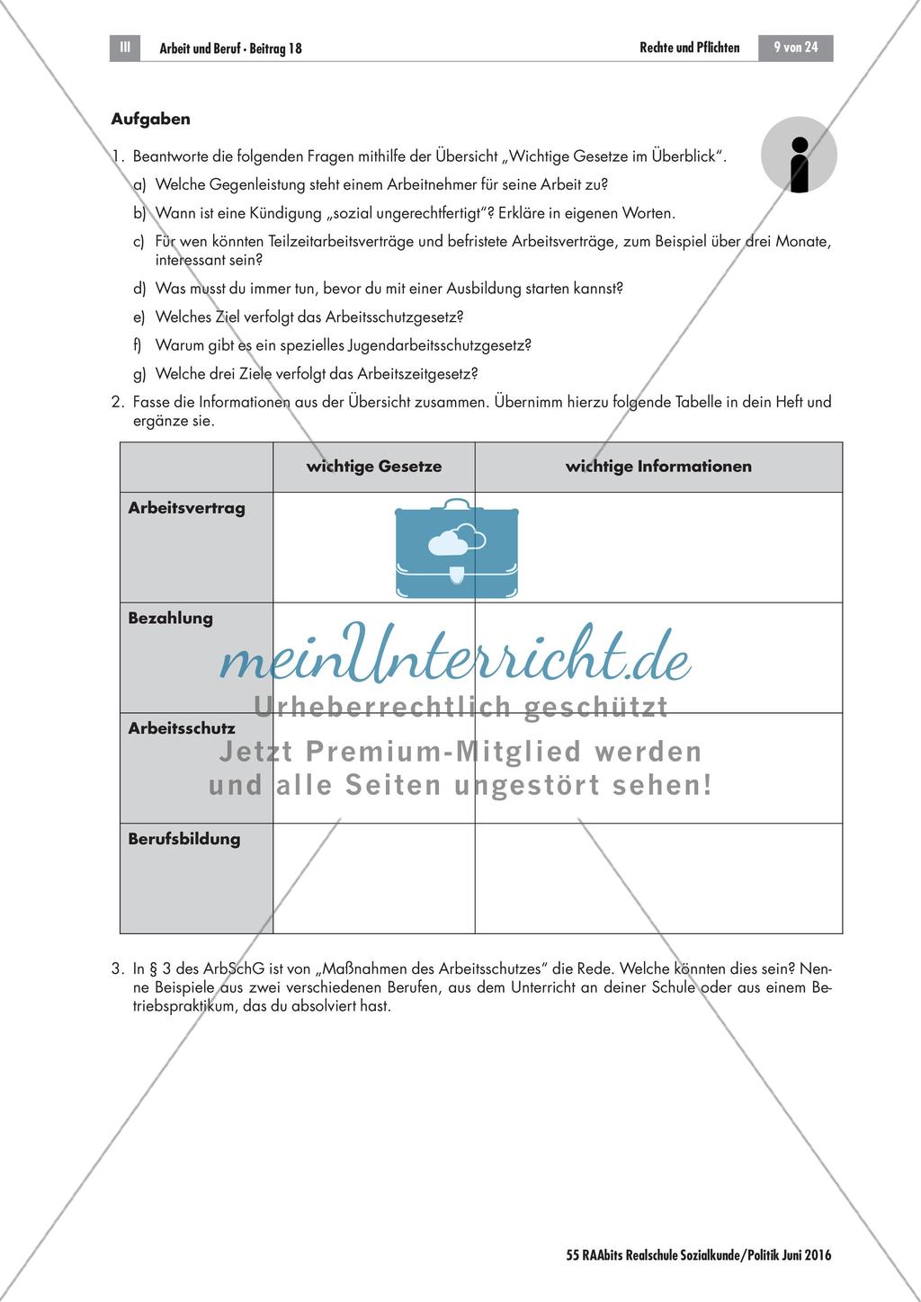 Rechte und Pflichten als Arbeitnehmer Preview 4