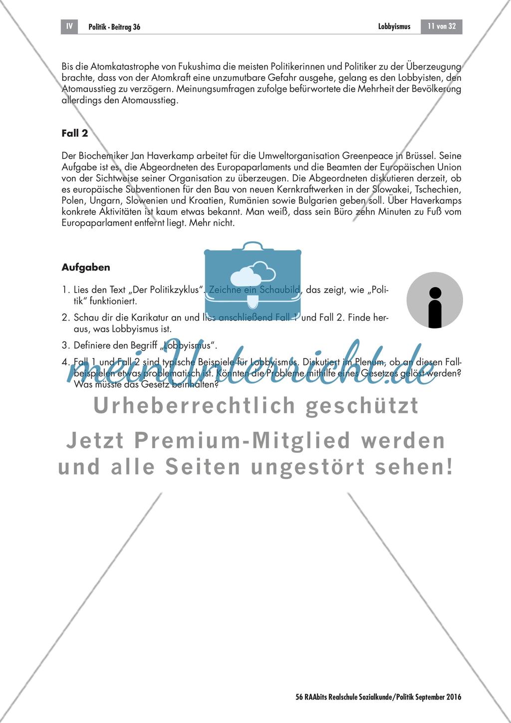 Lobbyismus: Politisches Problem Preview 2