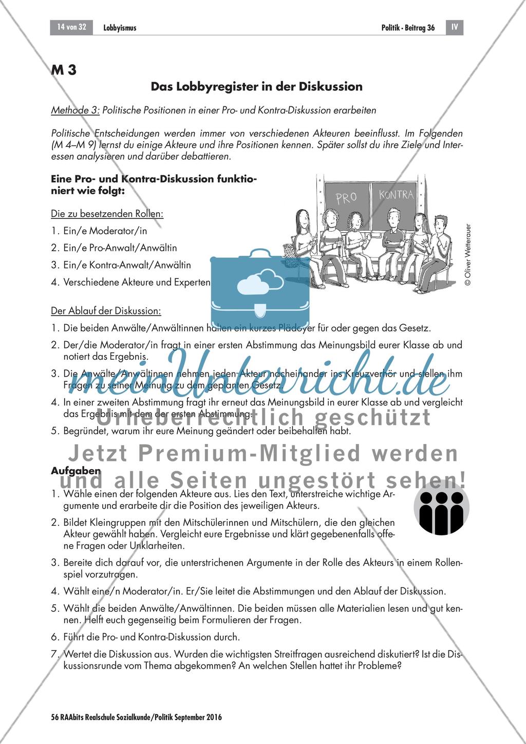 Lobbyismus: Diskussion des Lobbyregisters Preview 1