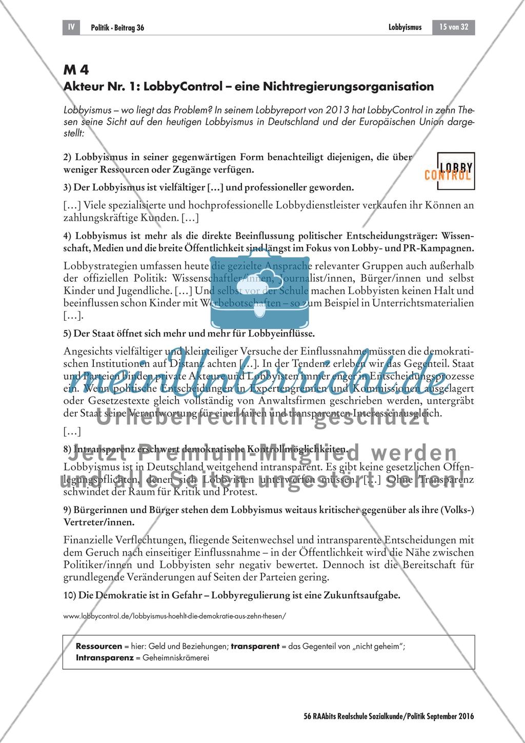 Lobbyismus: Diskussion des Lobbyregisters Preview 2