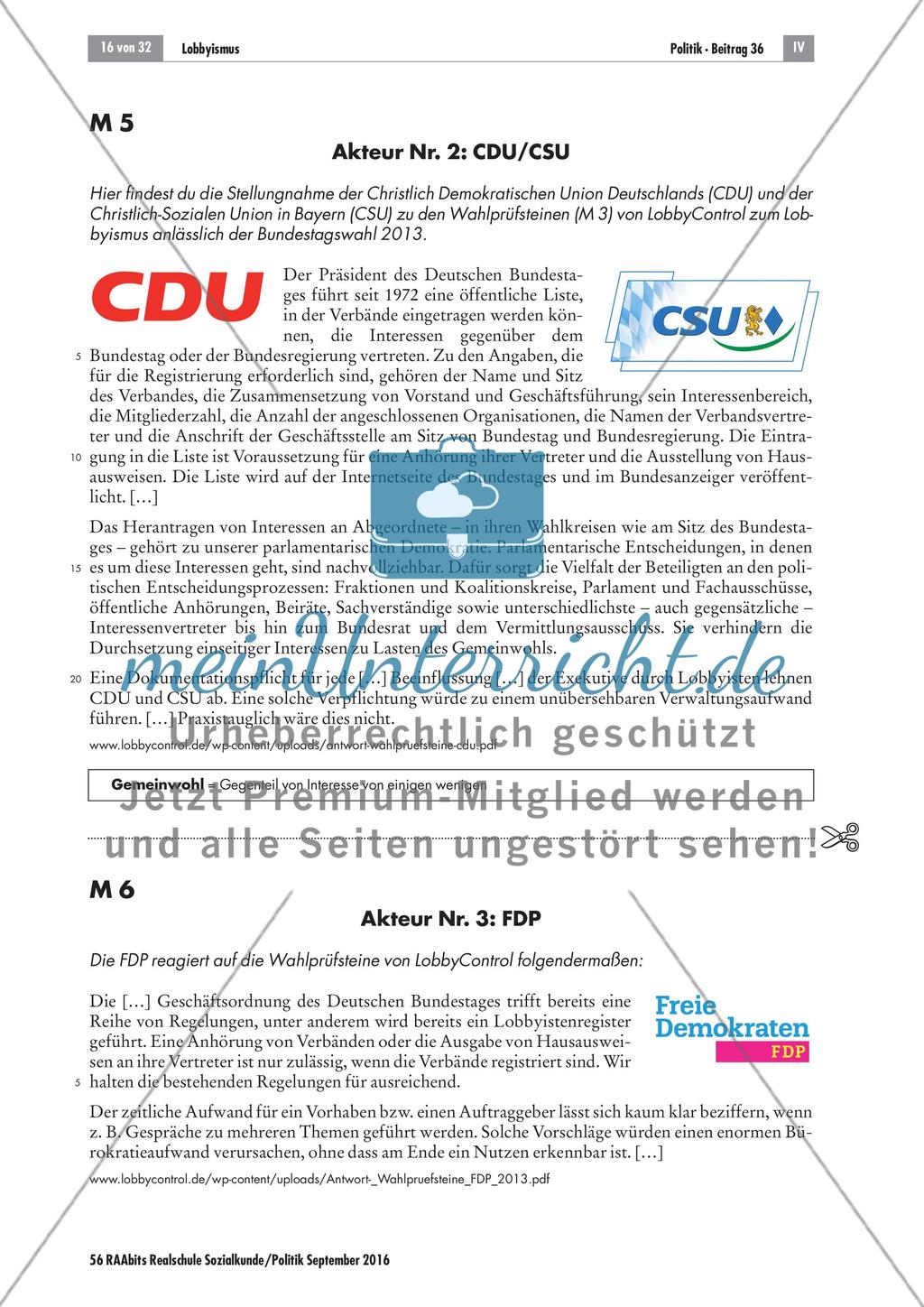 Lobbyismus: Diskussion des Lobbyregisters Preview 3