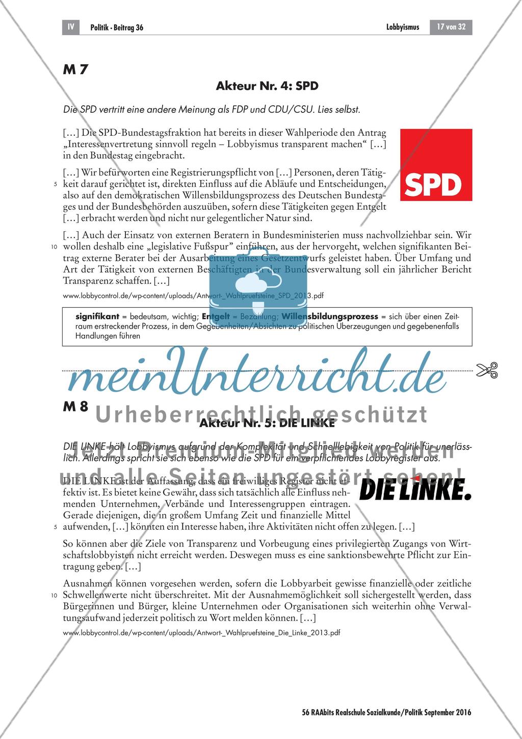 Lobbyismus: Diskussion des Lobbyregisters Preview 4