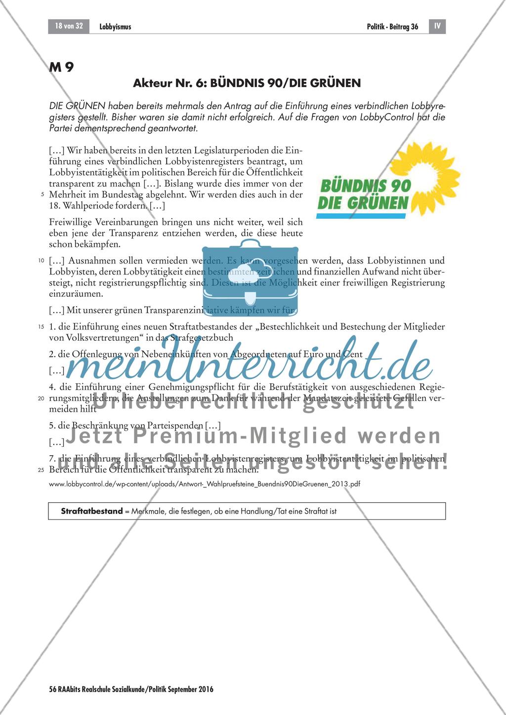Lobbyismus: Diskussion des Lobbyregisters Preview 5