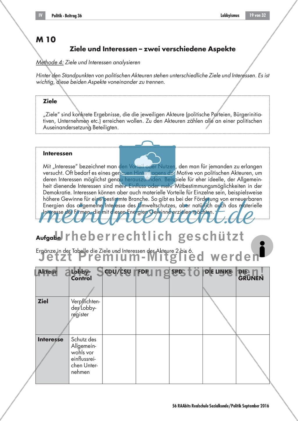 Lobbyismus: Diskussion des Lobbyregisters Preview 6