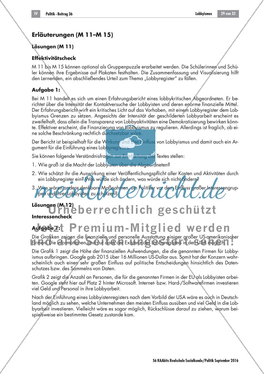 Lobbyismus: Didaktische Erläuterungen Preview 5