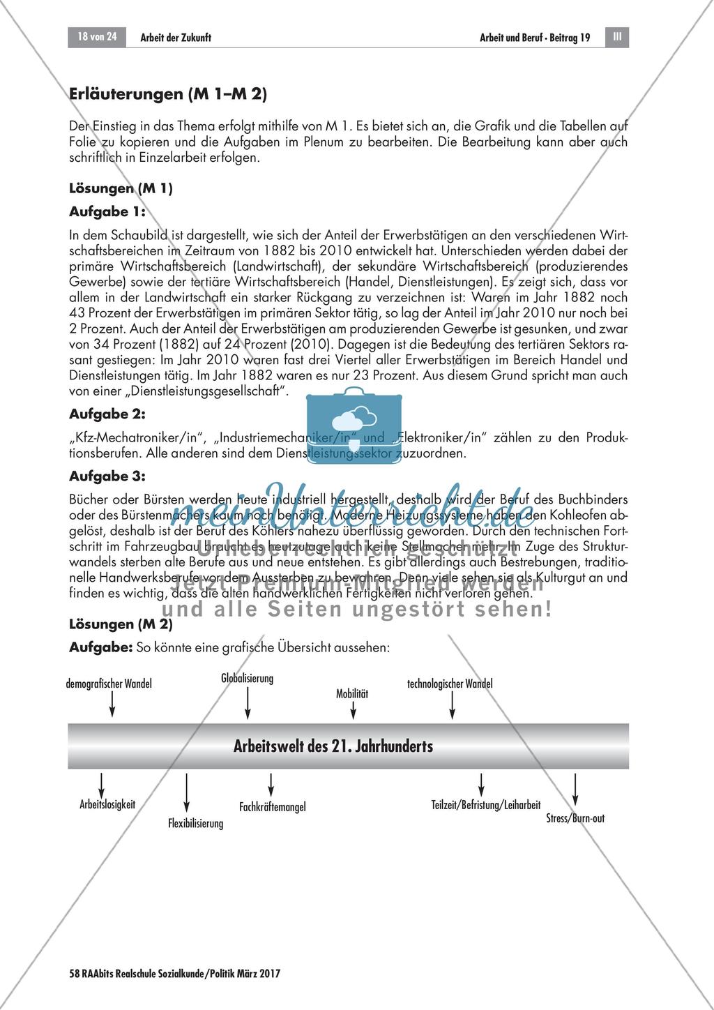 Arbeitswelt des 21. Jahrhunderts: Lösungen Preview 1