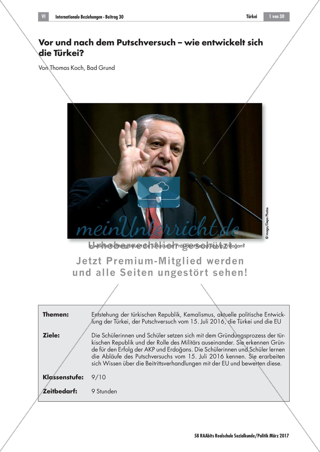 Entwicklung der Türkei: Vor und nach dem Putschversuch Preview 1