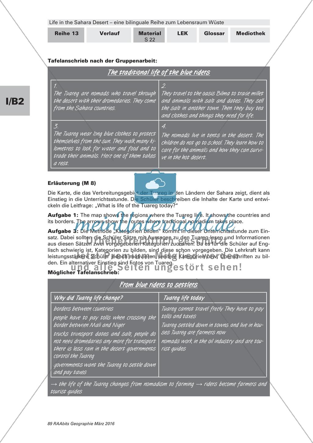 Der Lebensraum Wüste: Bilinguales Material Preview 22