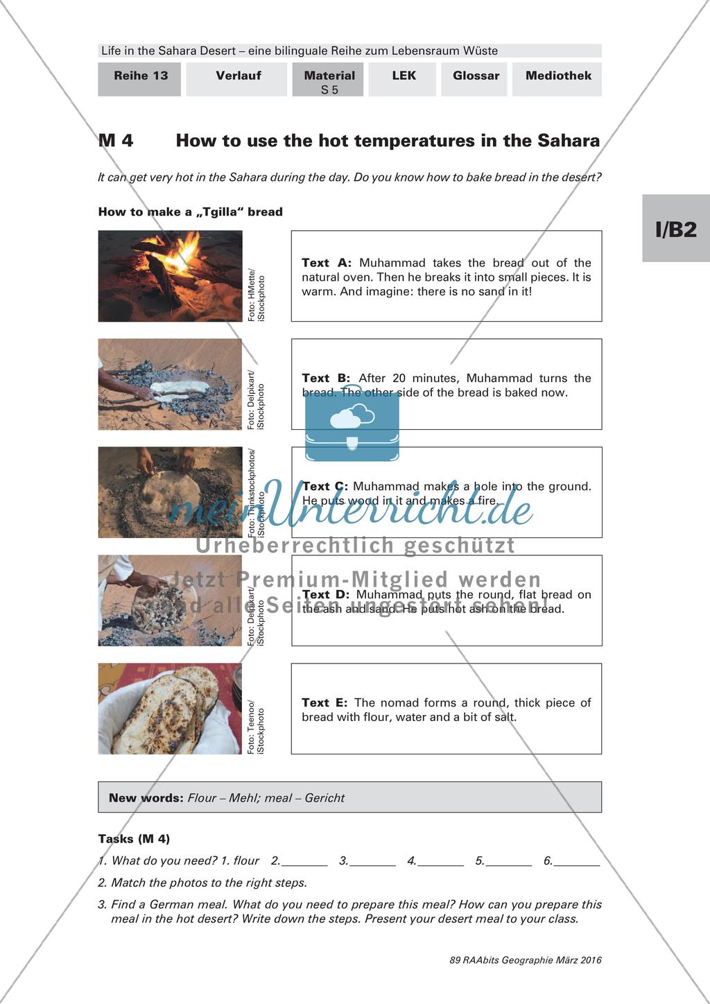 Der Lebensraum Wüste: Bilinguales Material Preview 5