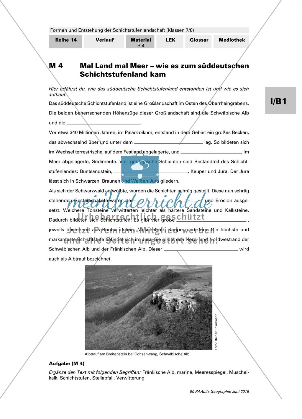 Formen und Entstehung der Schichtstufenlandschaft Preview 10