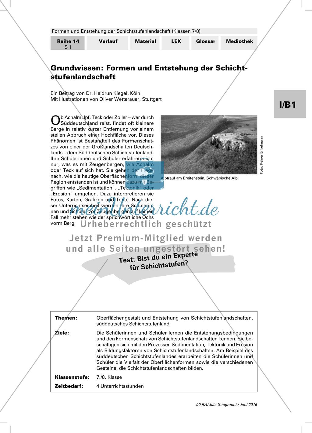 Formen und Entstehung der Schichtstufenlandschaft Preview 1