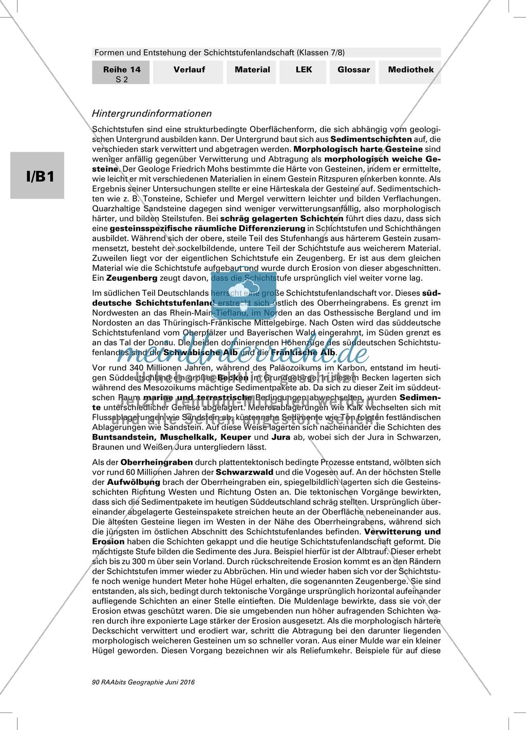 Formen und Entstehung der Schichtstufenlandschaft Preview 2