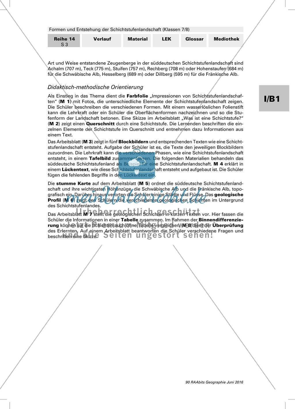 Formen und Entstehung der Schichtstufenlandschaft Preview 3