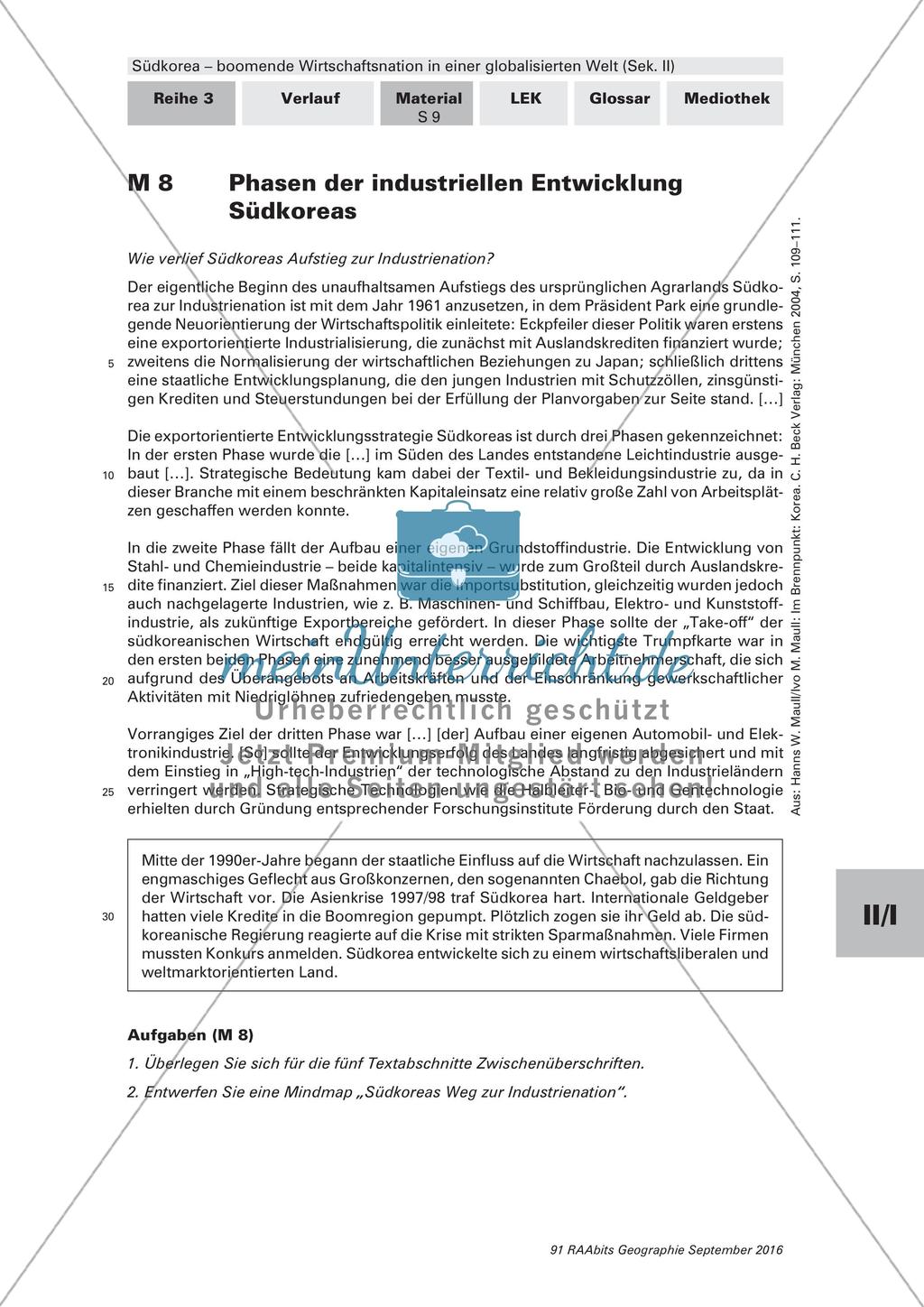 Wirtschaftsnation Südkorea: Entwicklung zur Industrienation Preview 2
