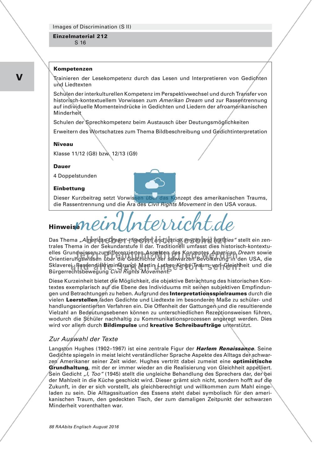 Lyrik zum Thema Diskriminierung in den USA Preview 16