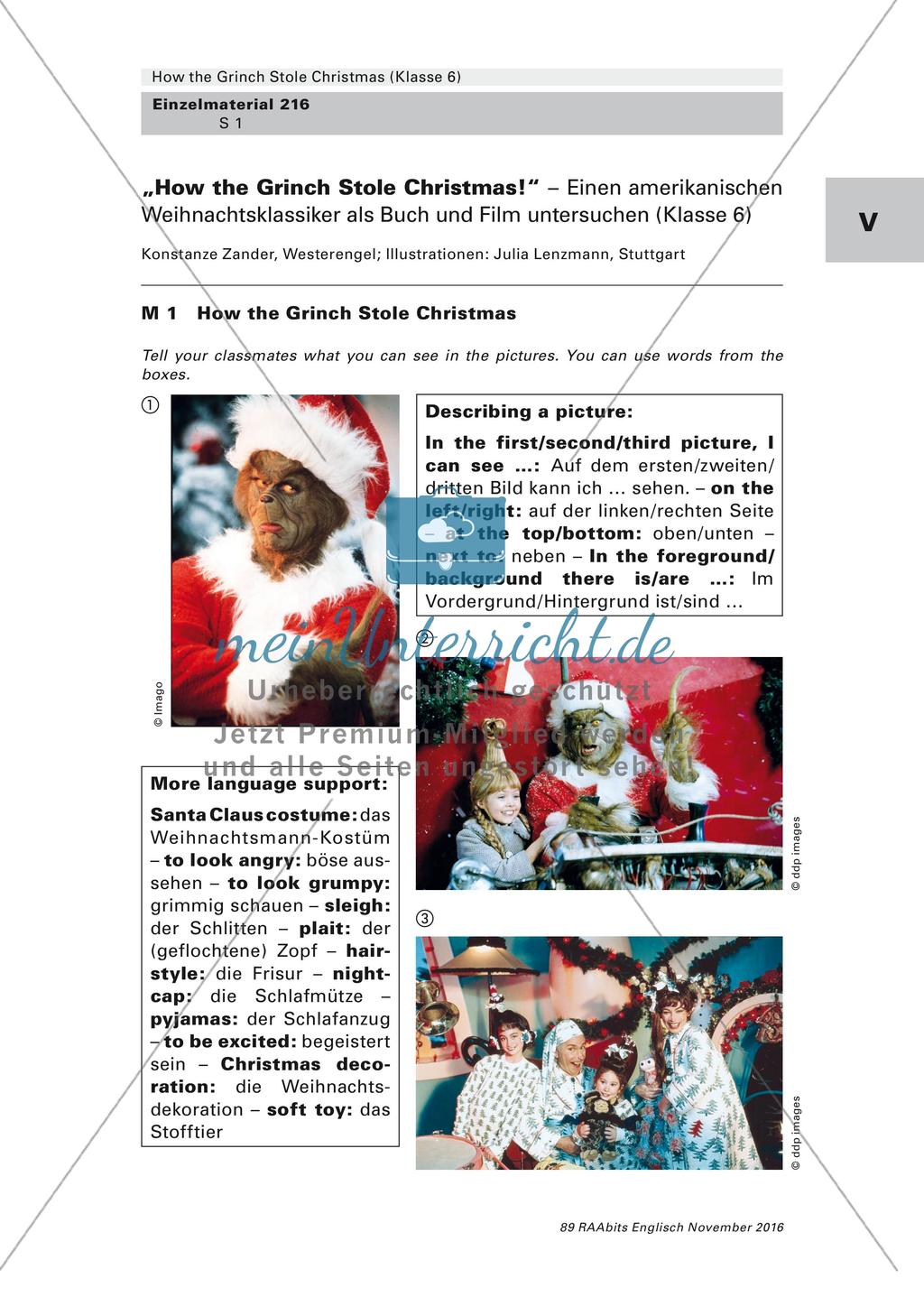 How the Grinch Stole Christmas - Analyse eines amerikanischen Klassikers in Film- und Textform Preview 1