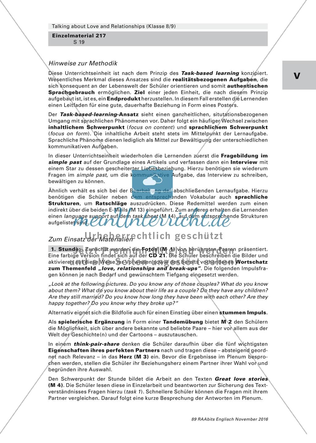 Kompetenzorientierte Lernaufgabe - Love and Relationships Preview 19