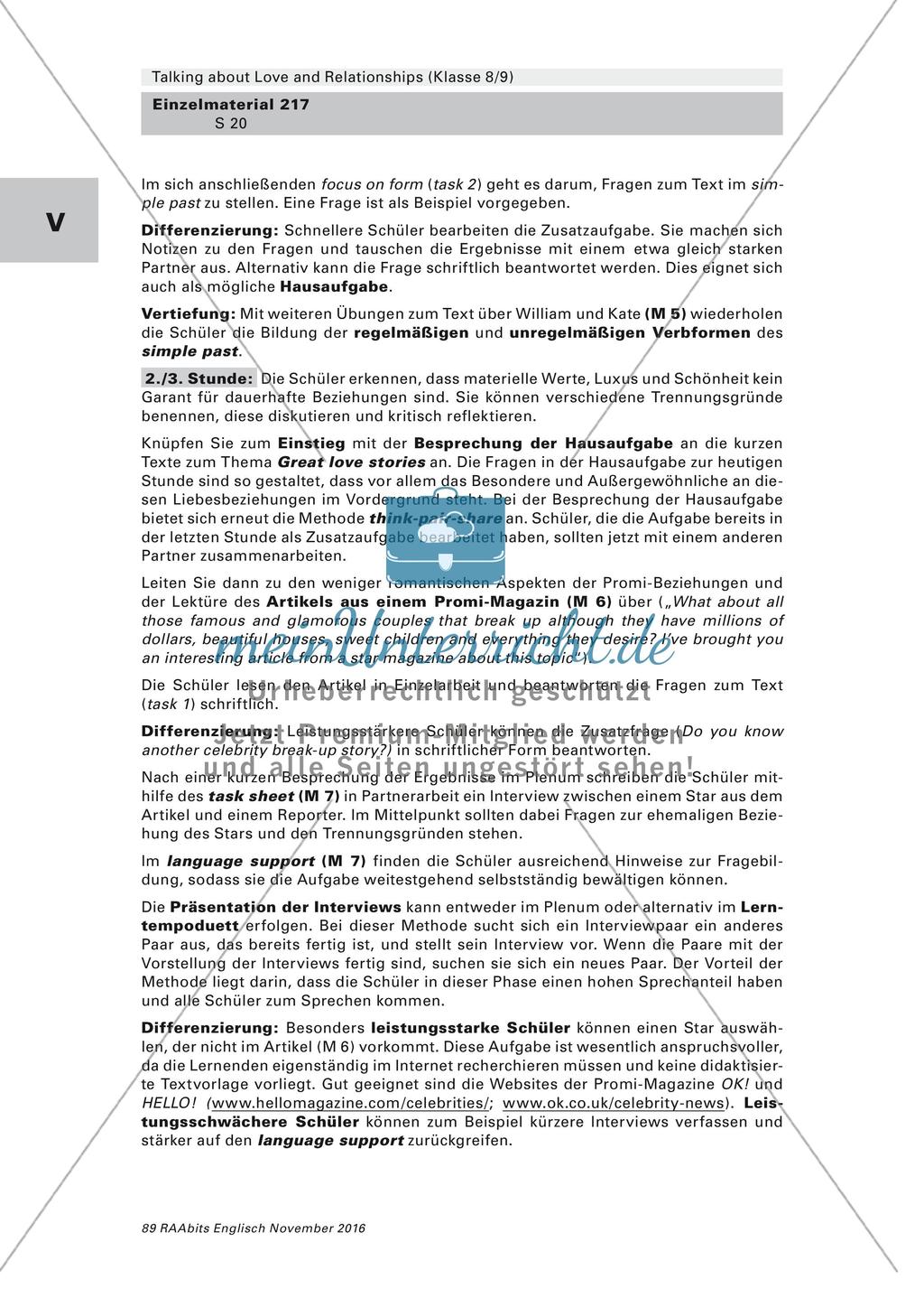 Kompetenzorientierte Lernaufgabe - Love and Relationships Preview 20