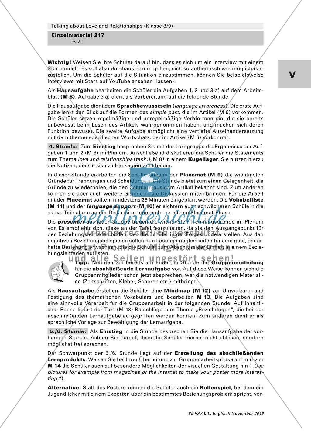 Kompetenzorientierte Lernaufgabe - Love and Relationships Preview 21