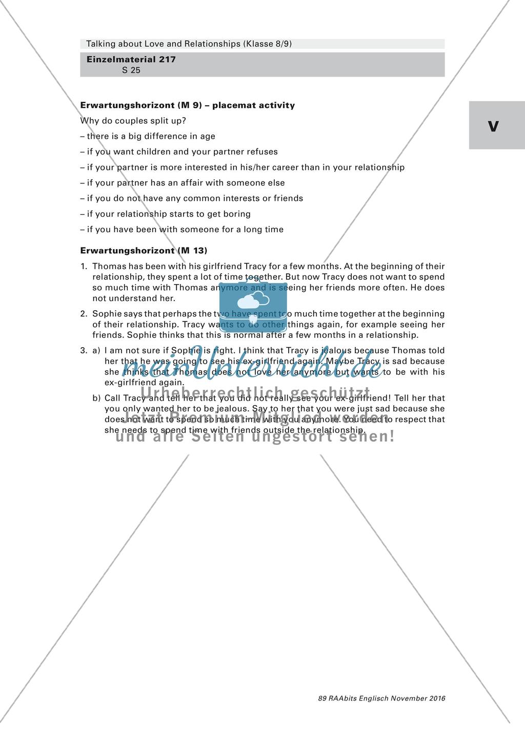 Kompetenzorientierte Lernaufgabe - Love and Relationships Preview 25