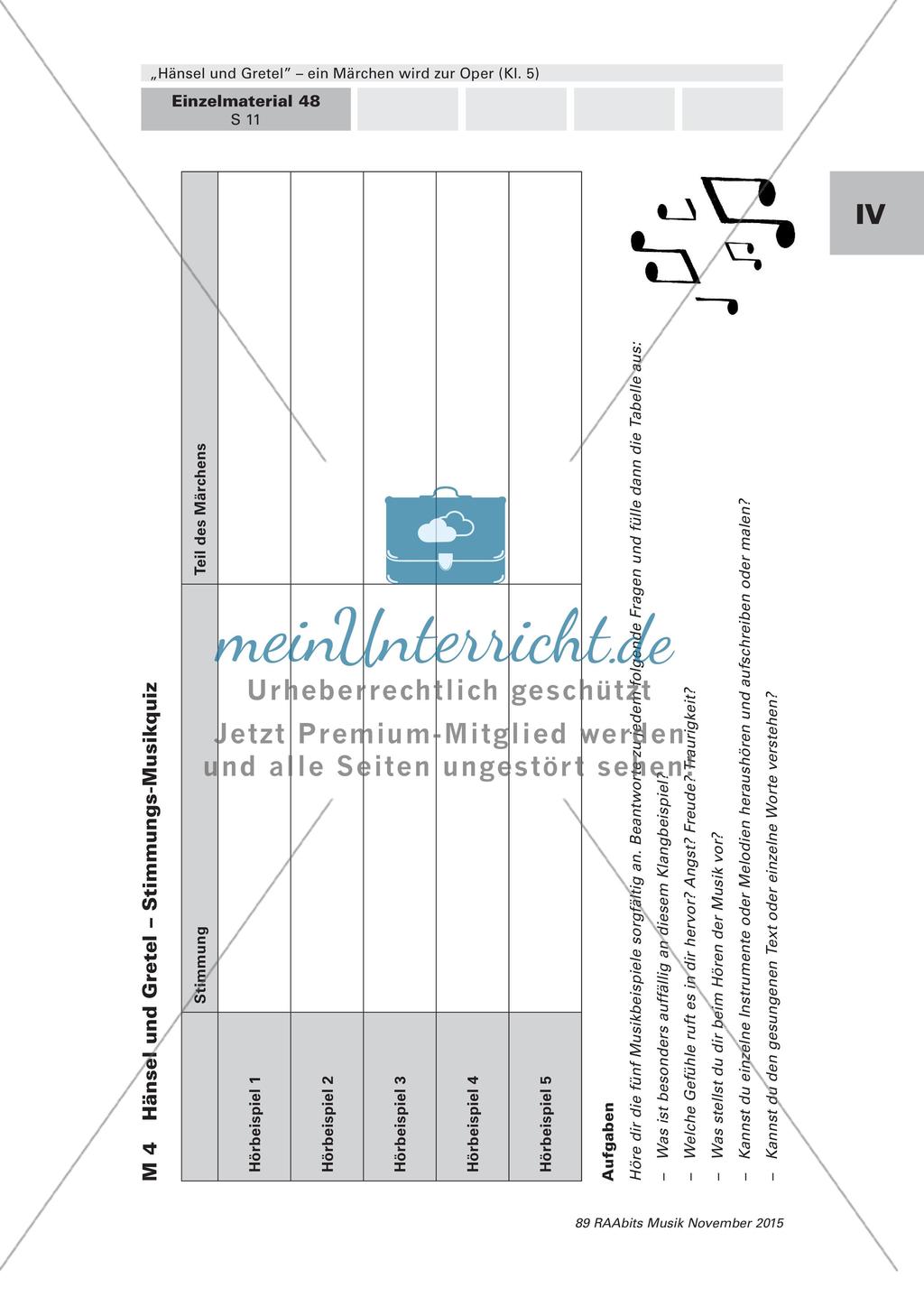 Erste Erfahrungen mit der Gattung Oper: