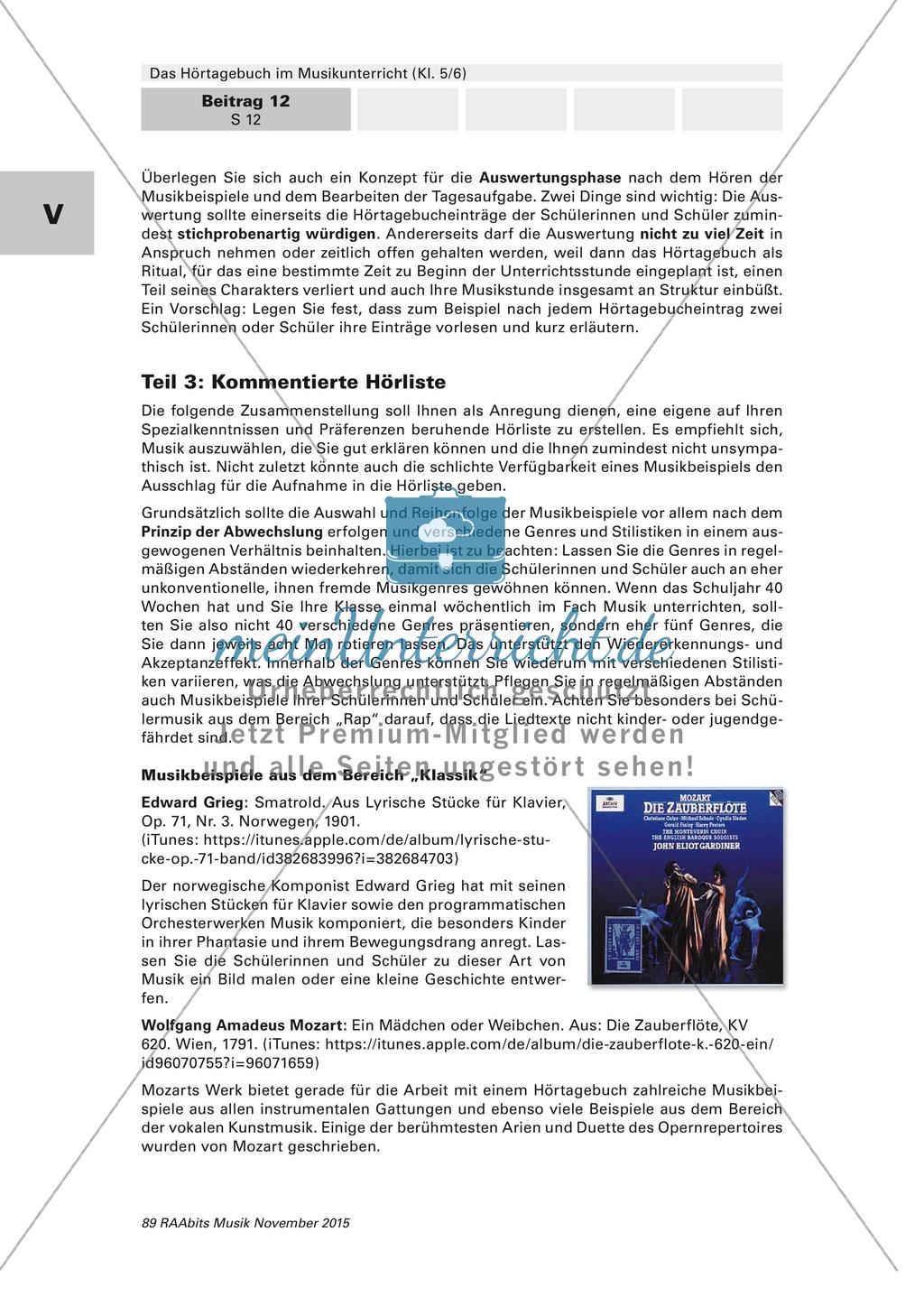 Ritualisierter Unterrichtseinstieg mittels Hörtagebuch Preview 12