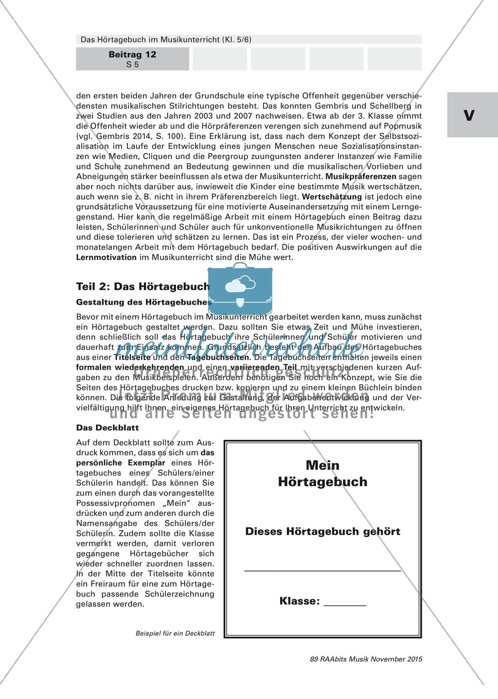 Ritualisierter Unterrichtseinstieg mittels Hörtagebuch Preview 5