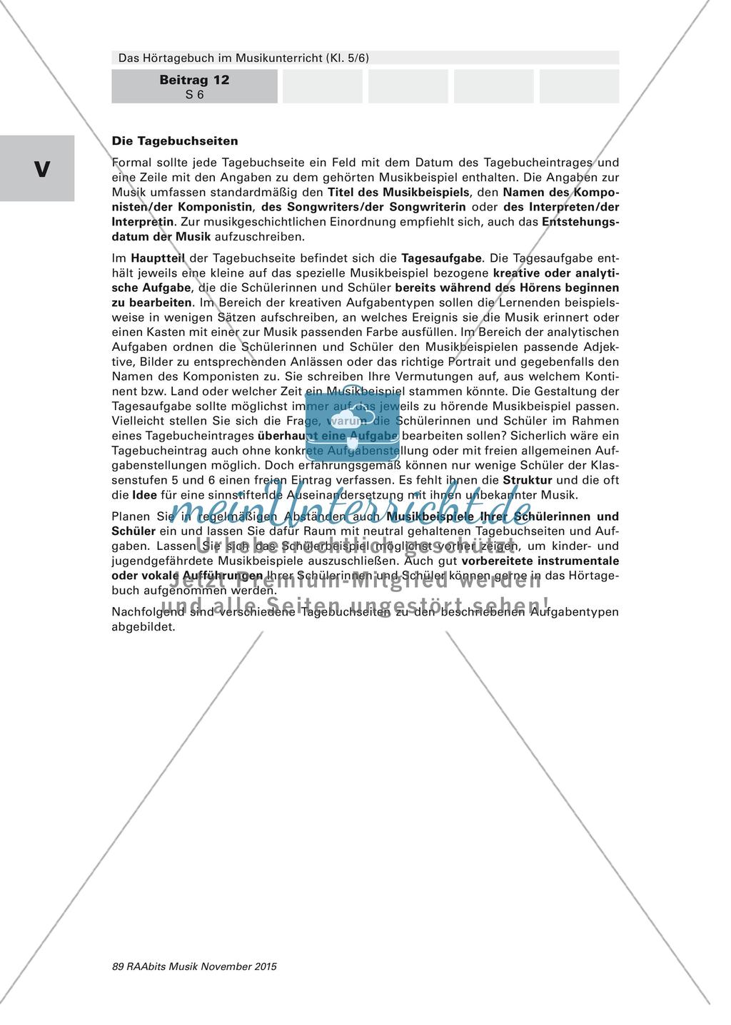 Ritualisierter Unterrichtseinstieg mittels Hörtagebuch Preview 6