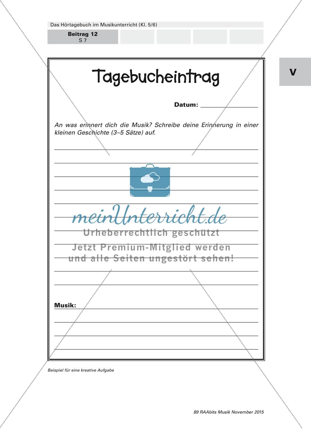 Ritualisierter Unterrichtseinstieg mittels Hörtagebuch Preview 7