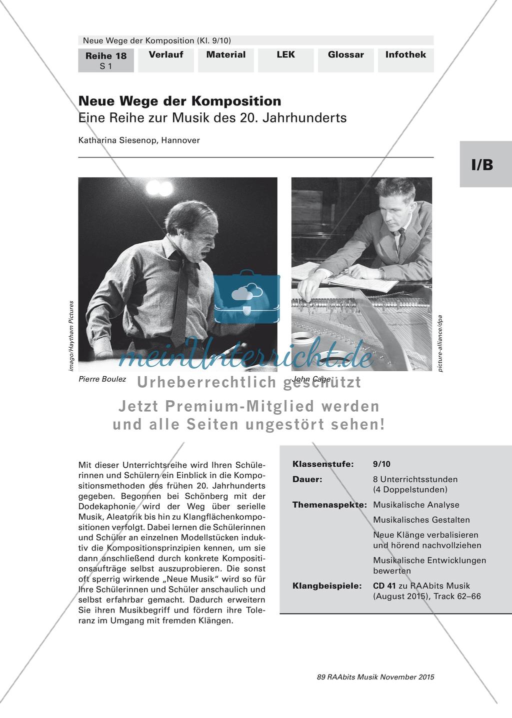 Komposition im 20. Jahrhundert: Analyse und Vergleich Preview 1