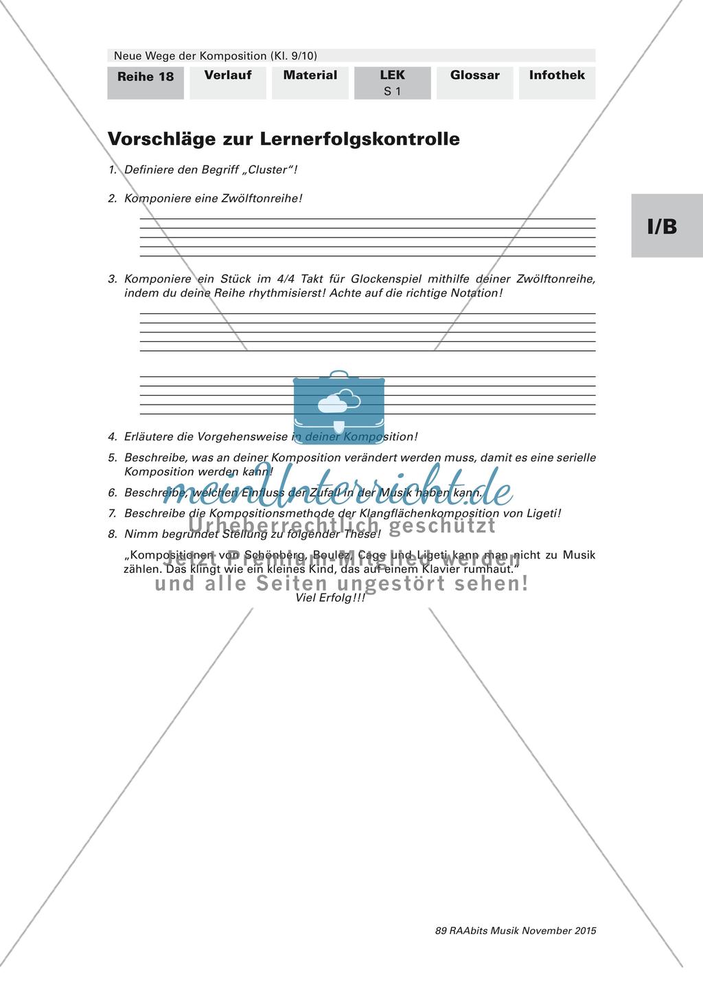 Komposition im 20. Jahrhundert: Analyse und Vergleich Preview 31