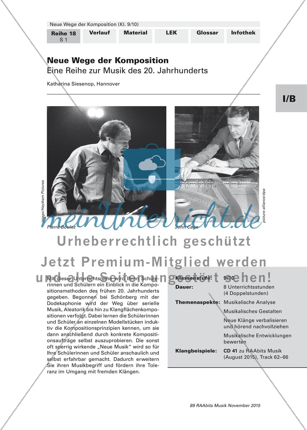 Neue Wege der Komposition Eine Reihe zur Musik des 20. Jahrhunderts Preview 1