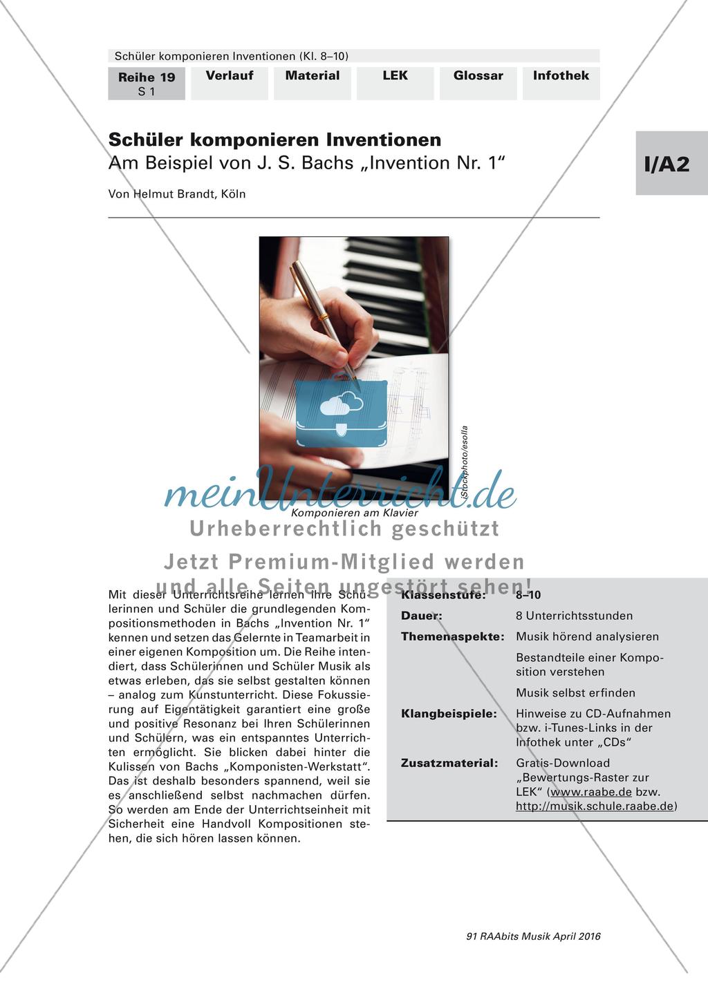Einführung in die Komposition am Beisiel der
