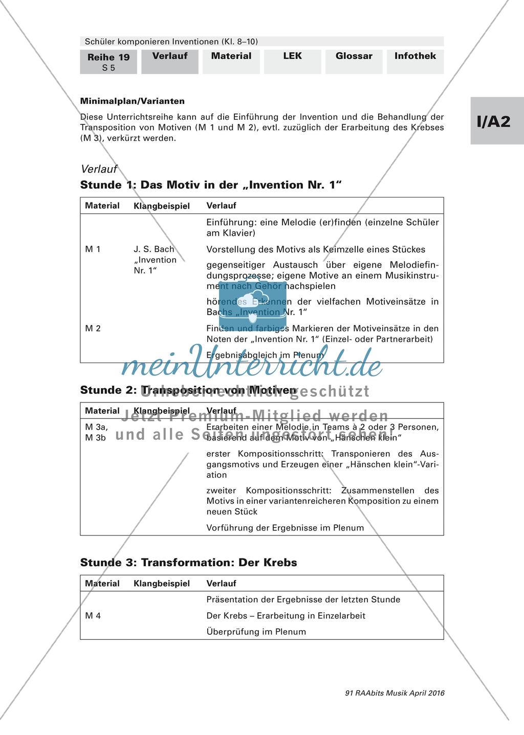 Einführung in die Komposition am Beisiel der