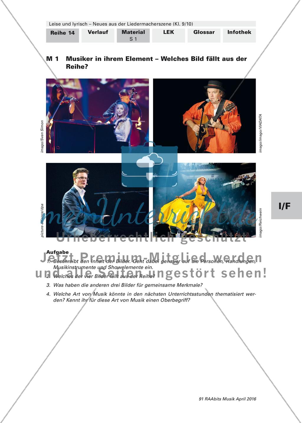 Die Liedermacherszene: Einstieg und Geschichte Preview 1