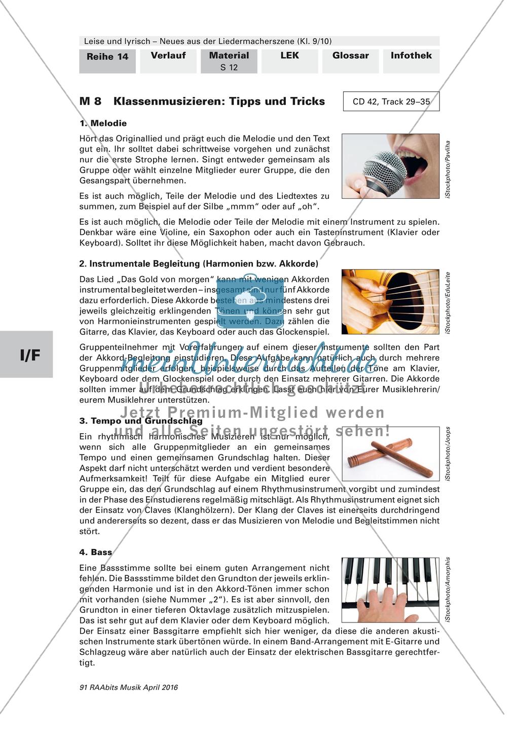 Die Liedermacherszene: Klassenmusizieren Preview 1