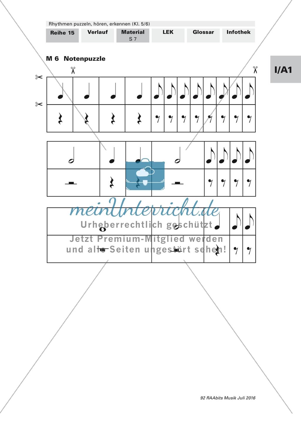 Rhythmusübungen: Fachbegriffe und Notenwerte Preview 6