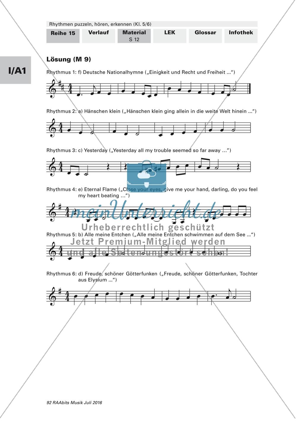 Rhythmusübungen: Drei-Viertel-Takt und Quiz Preview 2