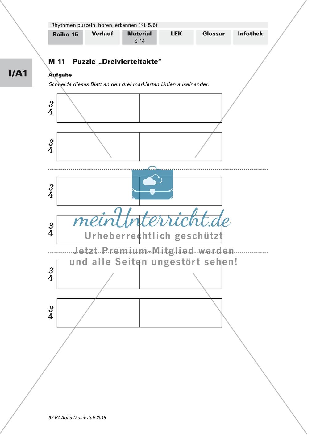 Rhythmusübungen: Drei-Viertel-Takt und Quiz Preview 4