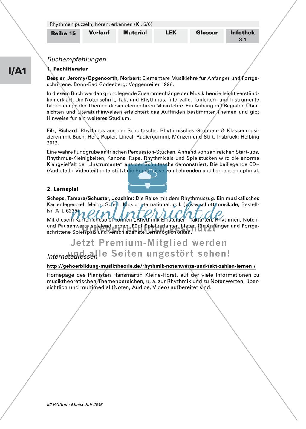 Rhythmusübungen: Erläuterungen und Lernerfolgskontrolle Preview 10